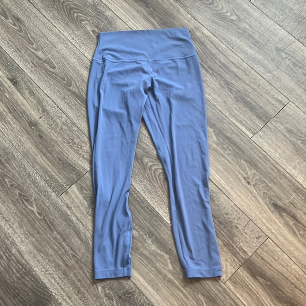 Blue Lululemon align high rise pants 28”